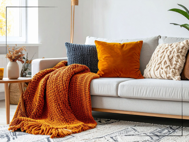 fall-themed living room